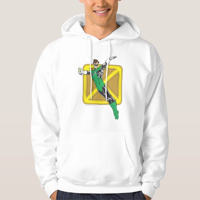 Veste À Capuche Lanterne verte avec Arrière - plan (Devant)