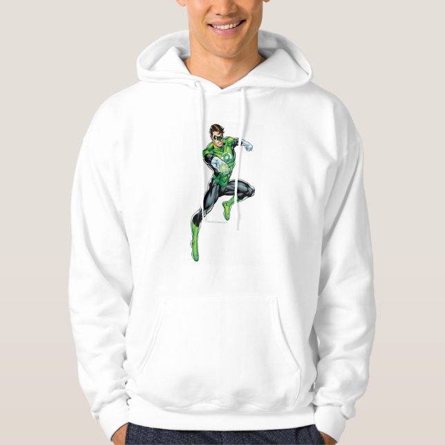 Veste À Capuche Lanterne Verte - Comique, Saut (Devant)