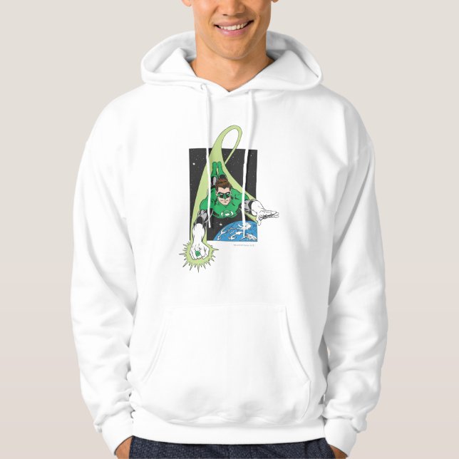 Veste À Capuche Lanterne verte dans l'espace (Devant)