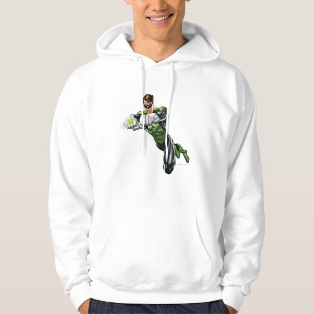 Veste À Capuche Lanterne verte - Entièrement courbée, les deux bra (Devant)