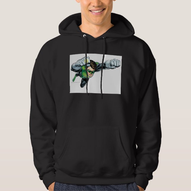 Veste À Capuche Lanterne Verte - Entièrement Rendu, Volant À Droit (Devant)