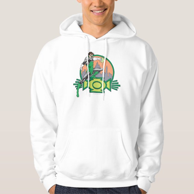 Veste À Capuche Lanterne verte et paysage urbain (Devant)