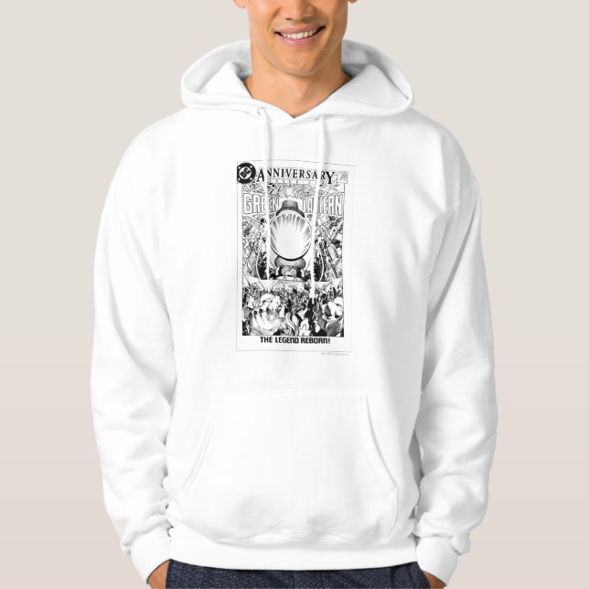 Veste À Capuche Lanterne verte - La légende renaît, noir et blanc (Devant)