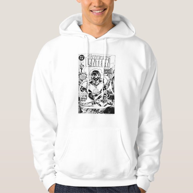 Veste À Capuche Lanternes vertes volantes, noir et blanc (Devant)