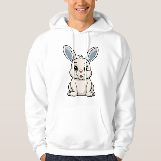 Veste À Capuche Lapin Blanc (Devant)
