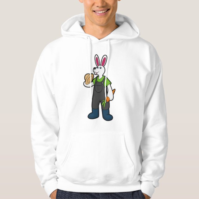 Veste À Capuche Lapin en fermier avec carotte et Casquette (Devant)