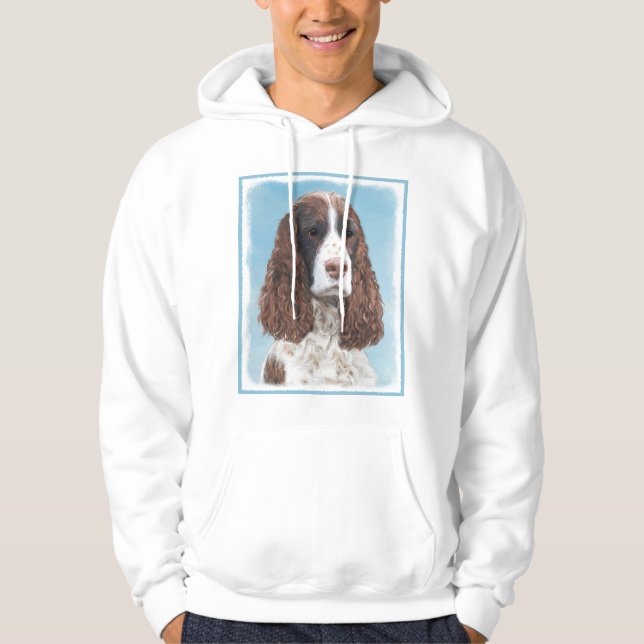 Veste À Capuche L'art original du chien par Springer espagnol (Devant)