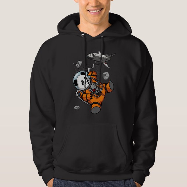Veste À Capuche L'astronaute spatiale Panda Bear Animale amusante (Devant)