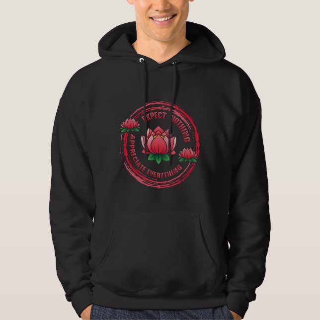 Veste À Capuche Le bouddhiste Zen Lotus apprécie tout le bouddhism (Devant)