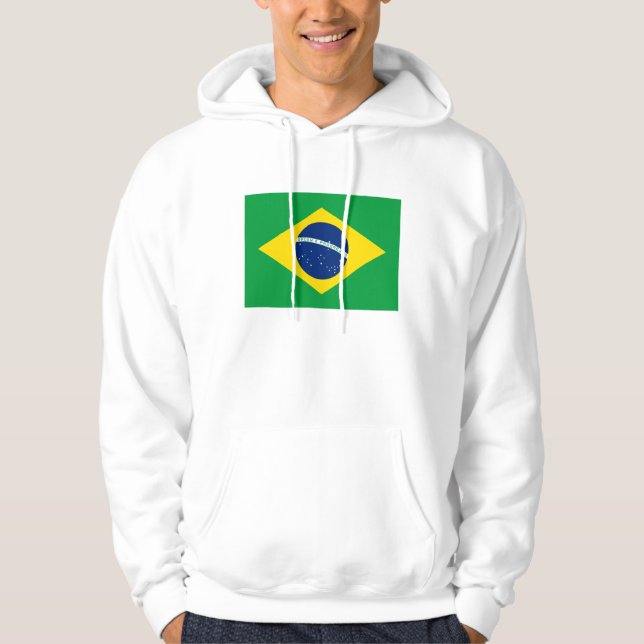 Veste À Capuche Le Brésil - drapeau national brésilien (Devant)