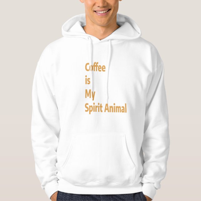 Veste À Capuche Le café est mon esprit animal | AMATEUR DE CAFÉ (Devant)