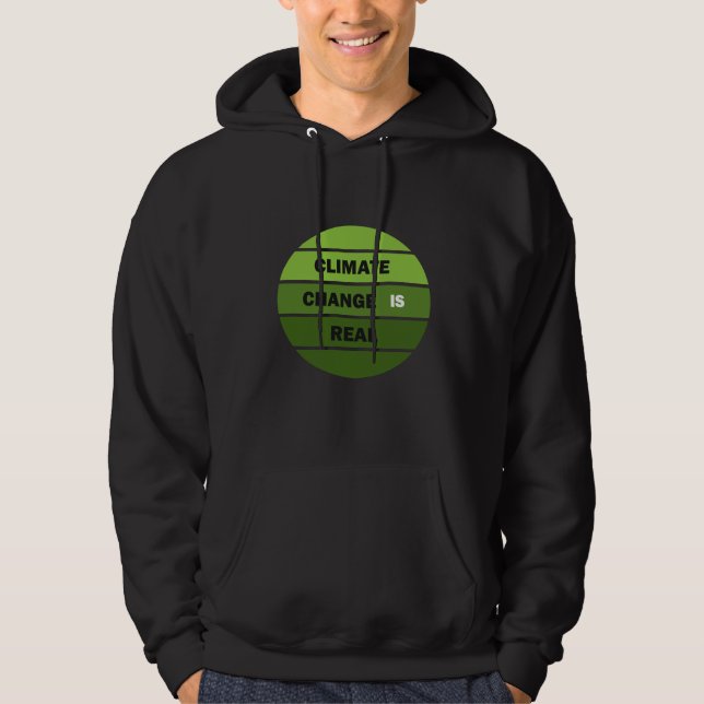 Veste À Capuche Le changement climatique est une réelle prise de c (Devant)