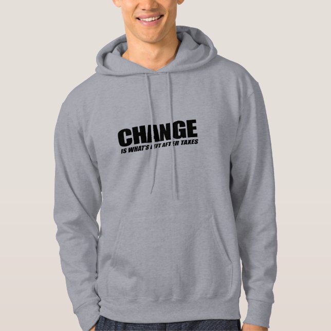 Veste À Capuche Le changement est ce qui est laissé après noir (Devant)