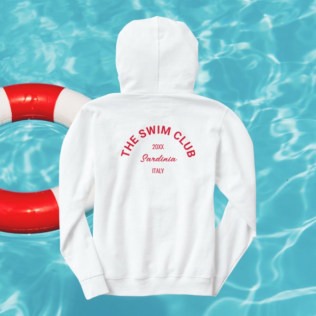 Veste À Capuche Le Club de natation Custom Red Crest Swimmers (Créateur téléchargé)