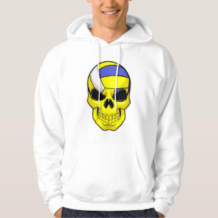 Veste À Capuche Le crâne comme joueur de volleyball avec volleybal