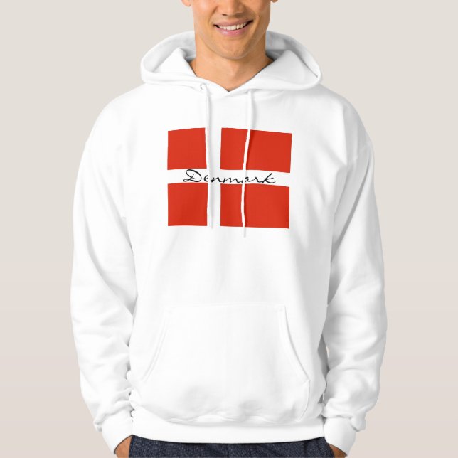 Veste À Capuche Le Danemark avec Dannebrog (Devant)