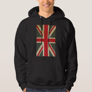 Veste À Capuche Le drapeau britannique Union Jack Hommes Noir