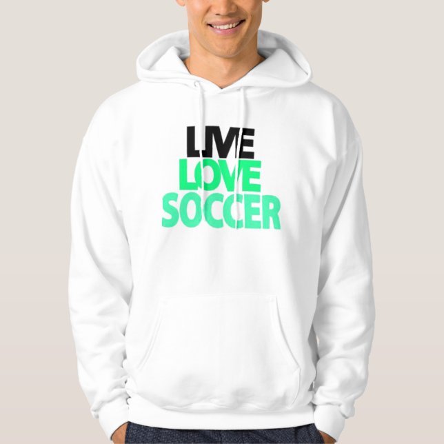 Veste À Capuche Le football vivant d'amour (Devant)