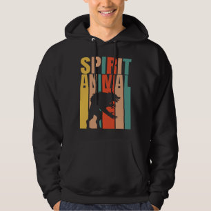 Veste À Capuche Le loup-garou est mon animal spirituel Rétro