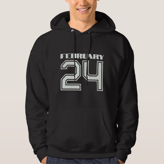 Veste À Capuche Le Meilleur Cadeau Pour Anniversaire Février 24 (Devant)