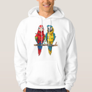 Veste À Capuche Le perroquet Noël Macaw Xmas illumine les oiseaux