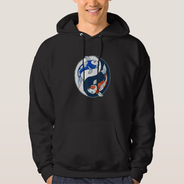 Veste À Capuche Le poisson Yin Yang Koi (Devant)