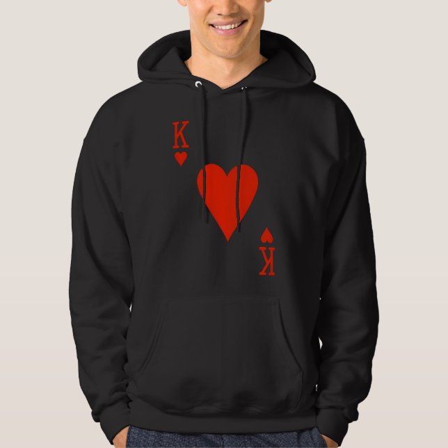 Veste À Capuche Le Roi des Coeurs Couple Saint Valentin (Devant)
