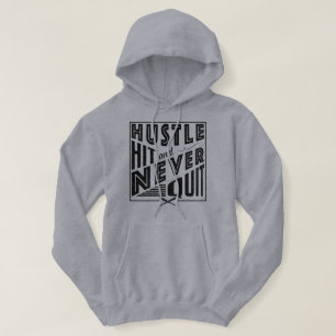 Veste À Capuche Le softball de baseball frappe et ne cesse jamais