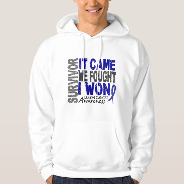 Veste À Capuche Le survivant de cancer du colon qu'il est venu (Devant)