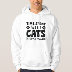 Veste À Capuche Le Temps Passé Avec Les Chats N'Est Jamais Perdu