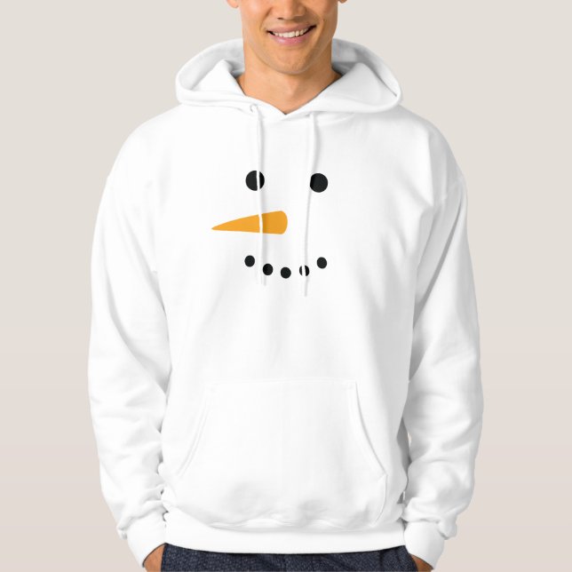 Veste À Capuche Le visage de Snowman (Devant)
