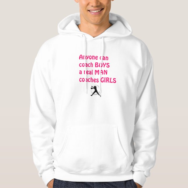 Veste À Capuche Le vrai base-ball de Filles-Fastpitch d'entraîneur (Devant)