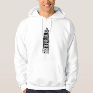 Veste À Capuche Leaning Tower of Pisa Line Art Illustration