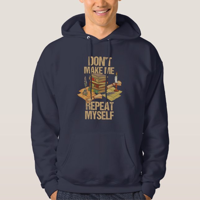 Veste À Capuche Leçon d'histoire ne me faites pas répéter (Devant)