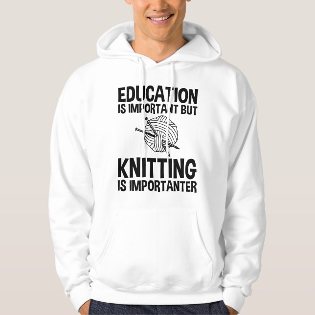 Veste À Capuche L'Éducation Est Importante, Mais Le Tricot Est Imp (Devant)