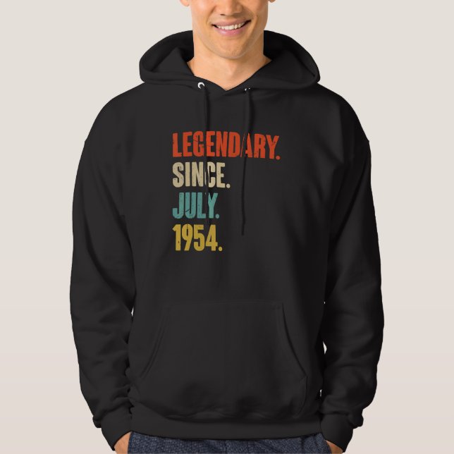 Veste À Capuche Légendaire depuis juillet 1954 68 ans 68e annivers (Devant)