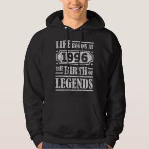 Veste À Capuche Légendaire Né en 1996 Cadeau d'anniversaire Rétro