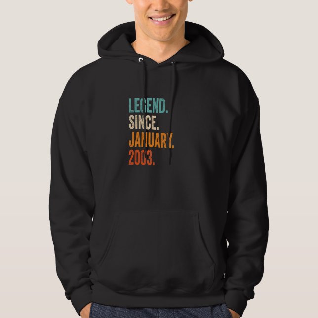 Veste À Capuche Légende depuis janvier 2003 20e anniversaire (Devant)
