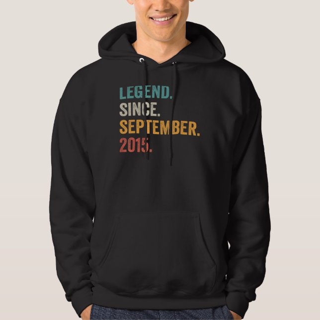 Veste À Capuche Légende depuis septembre 2015 7e anniversaire 7 an (Devant)