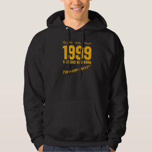 Veste À Capuche Légende Né 1999 Anniversaire Vintage Célébration