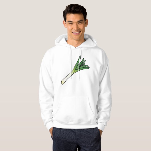 Veste À Capuche Légumes de poireau (Devant entier)