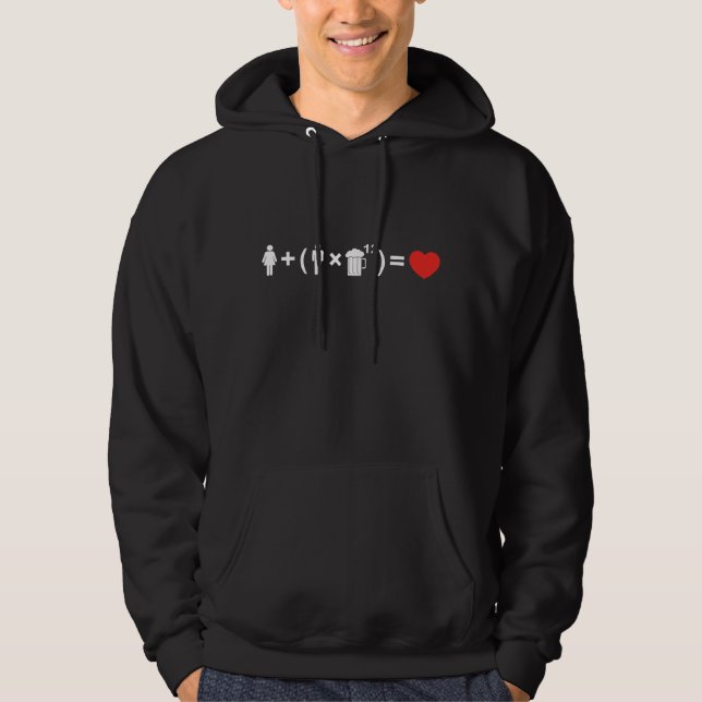 Veste À Capuche L'équation d'amour pour les hommes (Devant)