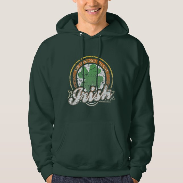 Veste À Capuche L'équipe irlandaise de boisson de la St Patrick's  (Devant)