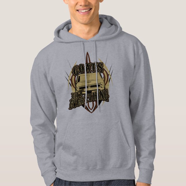 Veste À Capuche Les chèvres mangent tout (Devant)