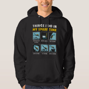 Veste À Capuche Les Choses Que Je Fais Dans Mon Temps Libre Plongé