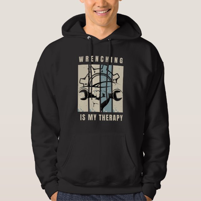 Veste À Capuche Les déchirures, c'est ma thérapie : pour la mécani (Devant)