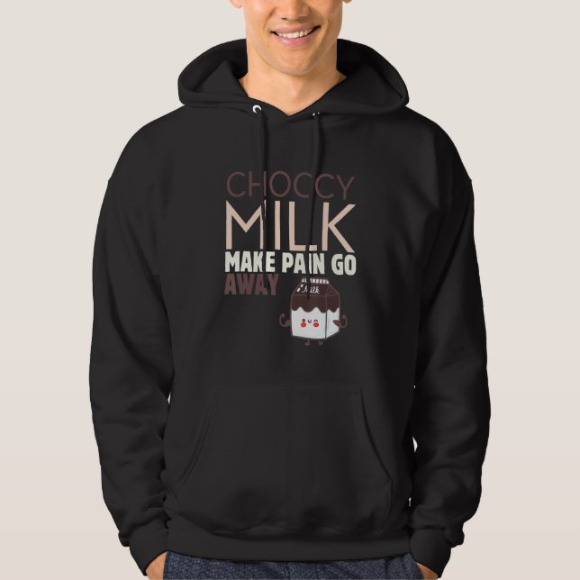 Veste À Capuche Les Hommes Chocy Lait Faire La Douleur Partir Douc (Devant)