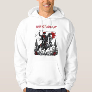 Veste À Capuche LES LÉGENDES NE MEURENT JAMAIS – Cowboy squelette 