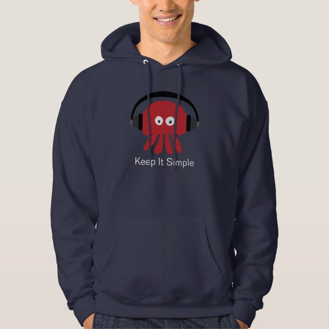 Veste À Capuche Les méduses rouges du DJ le gardent marine simple (Devant)