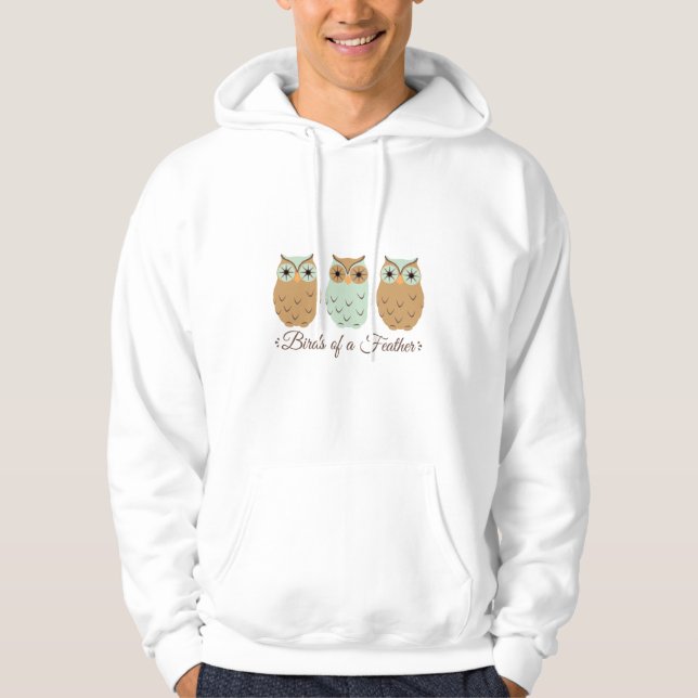 Veste À Capuche Les Oiseaux D'Une Plumes (Devant)